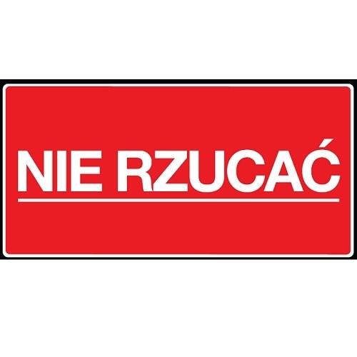 naklejka ostrzegawcza